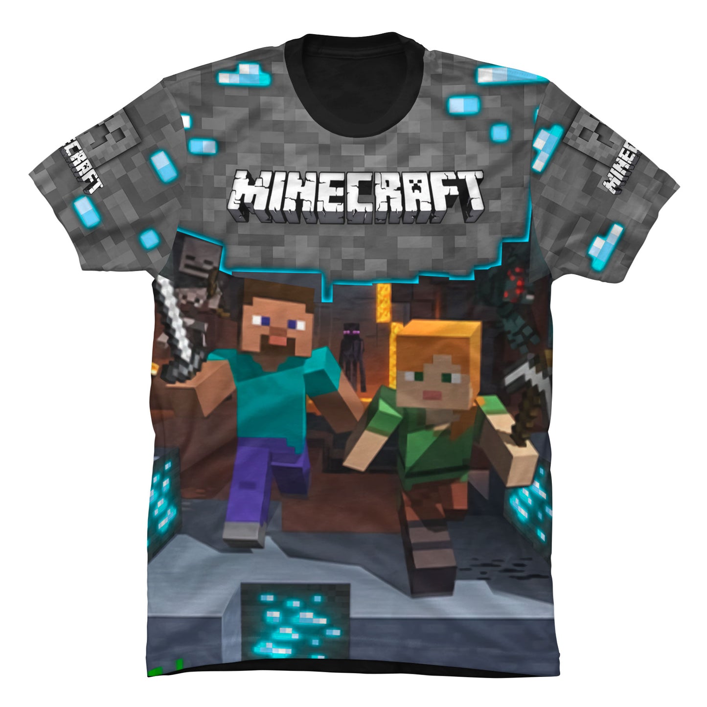 Camiseta Minecraft Amigos