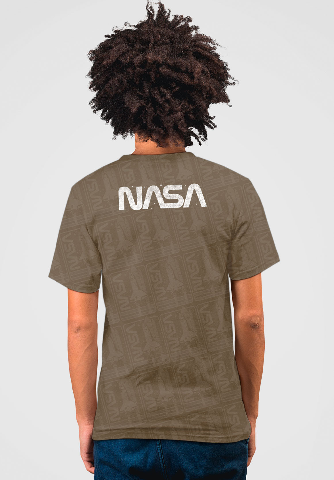 Camiseta Transbordador Espacial NASA Marrón