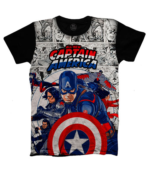 Camiseta Capitán América Marvel Escudo