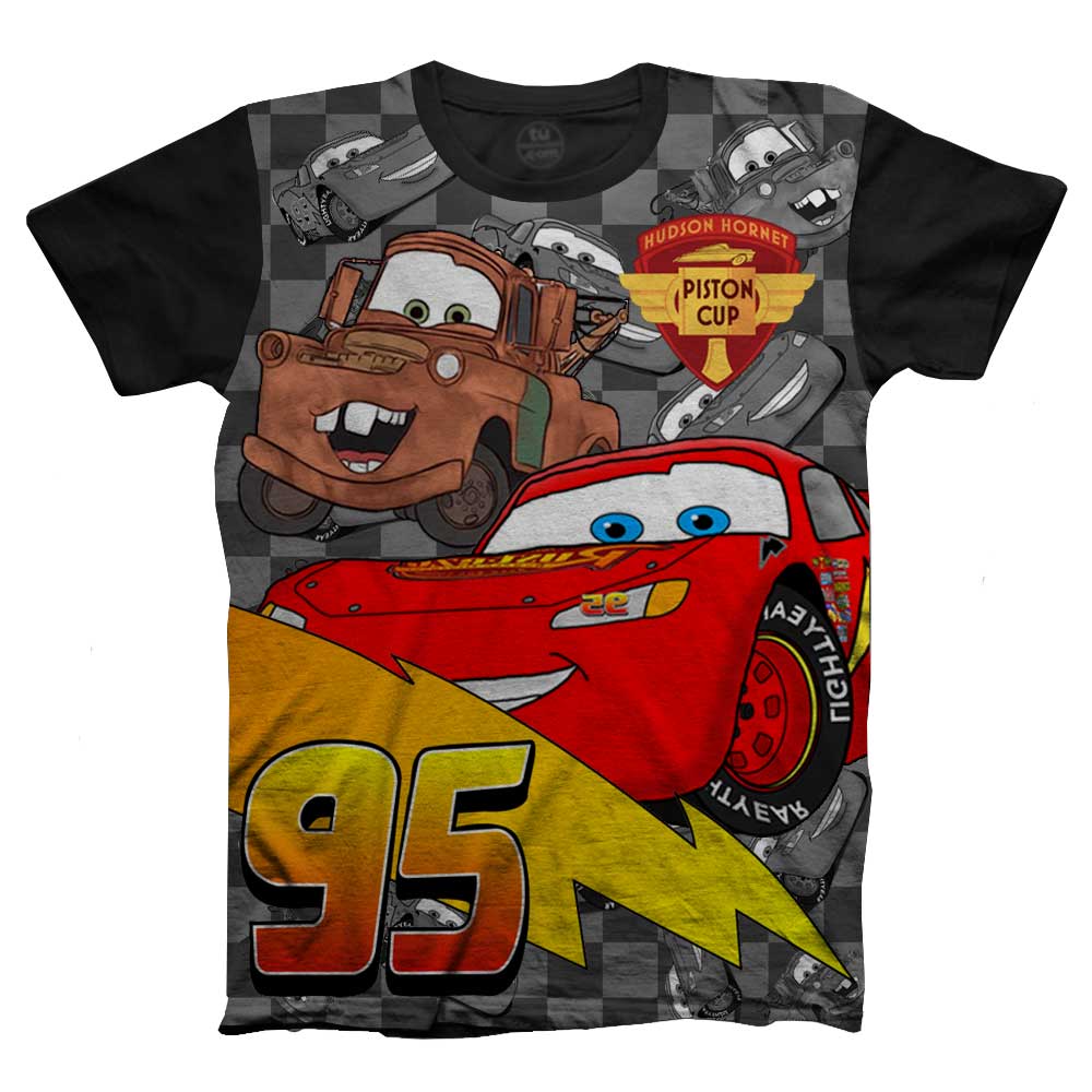 Camiseta Cars Disney Rayo Mcqueen Mate Grua