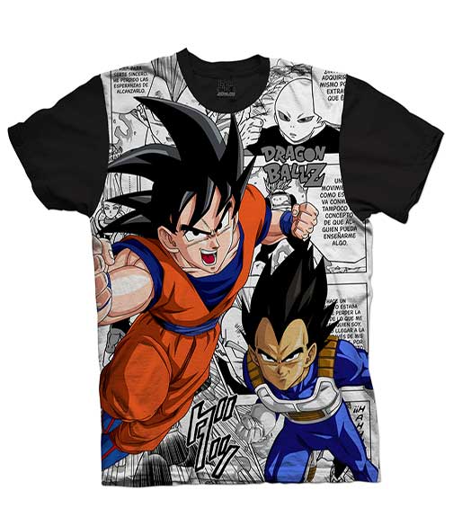 Camiseta Dragon Ball Goku Anime Vegeta