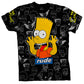 Camiseta Los Simpson Bart Rude Black