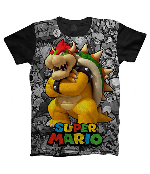 Camiseta Mario Bowser Gamer