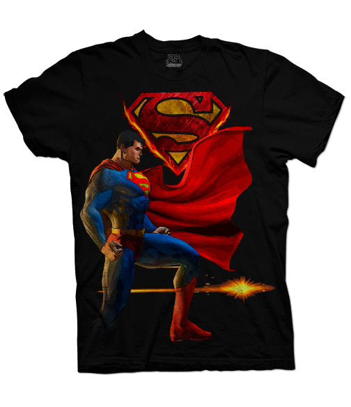 DC Comics niños Superman hombre de acero escudo camiseta