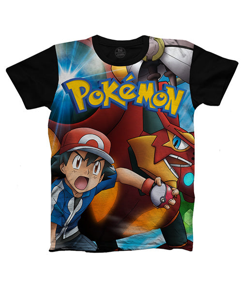 Camiseta Pokemon Pikachu Ash