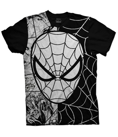 Camiseta Spiderman Marvel Black White