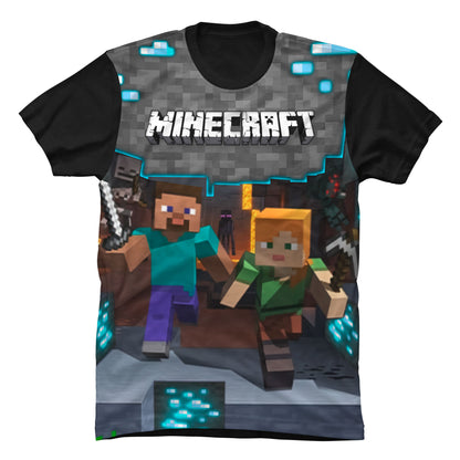 Camiseta Minecraft Amigos al Combate