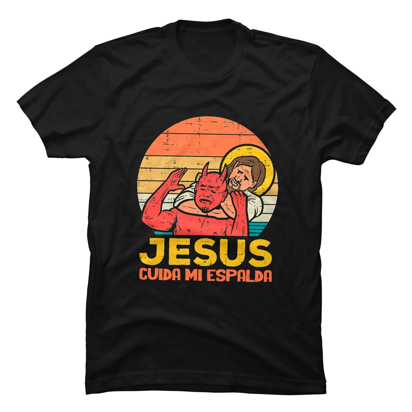 Camiseta Cristiana Jesús Cuida Mi Espalda