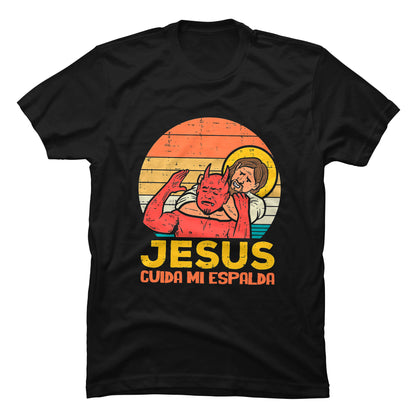 Camiseta Cristiana Jesús Cuida Mi Espalda