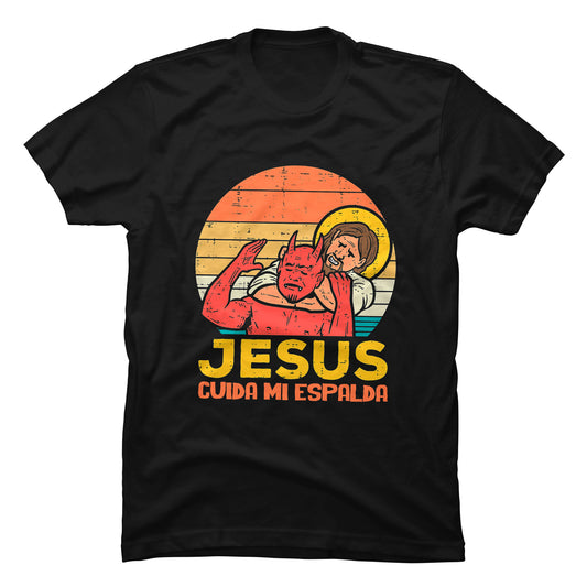 Camiseta Cristiana Jesús Cuida Mi Espalda