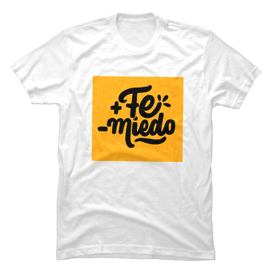 Camiseta Cristiana Más Fe Menos Miedo