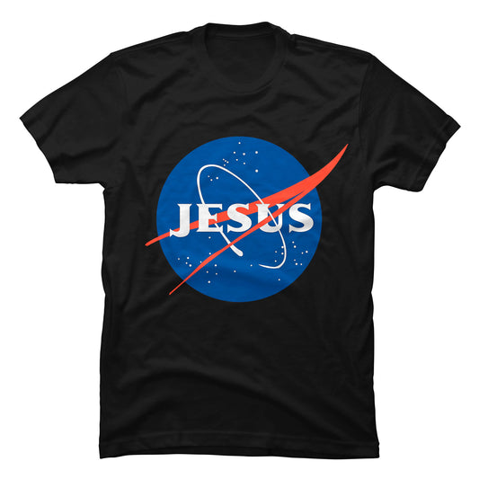 Camiseta Cristiana Jesús Logo Tipo Nasa