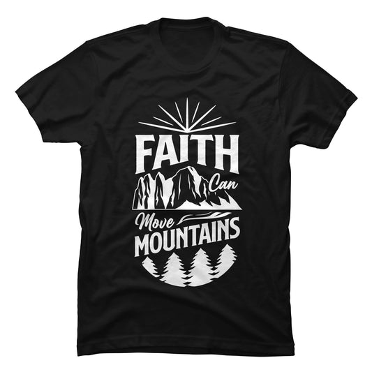 Camiseta  Cristiana  La  Fé Mueve Montañas