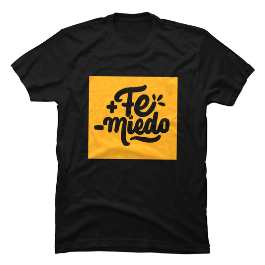 Camiseta Cristiana Más Fe Menos Miedo