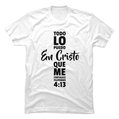 Camiseta  Cristiana Todo lo Puedo en Cristo