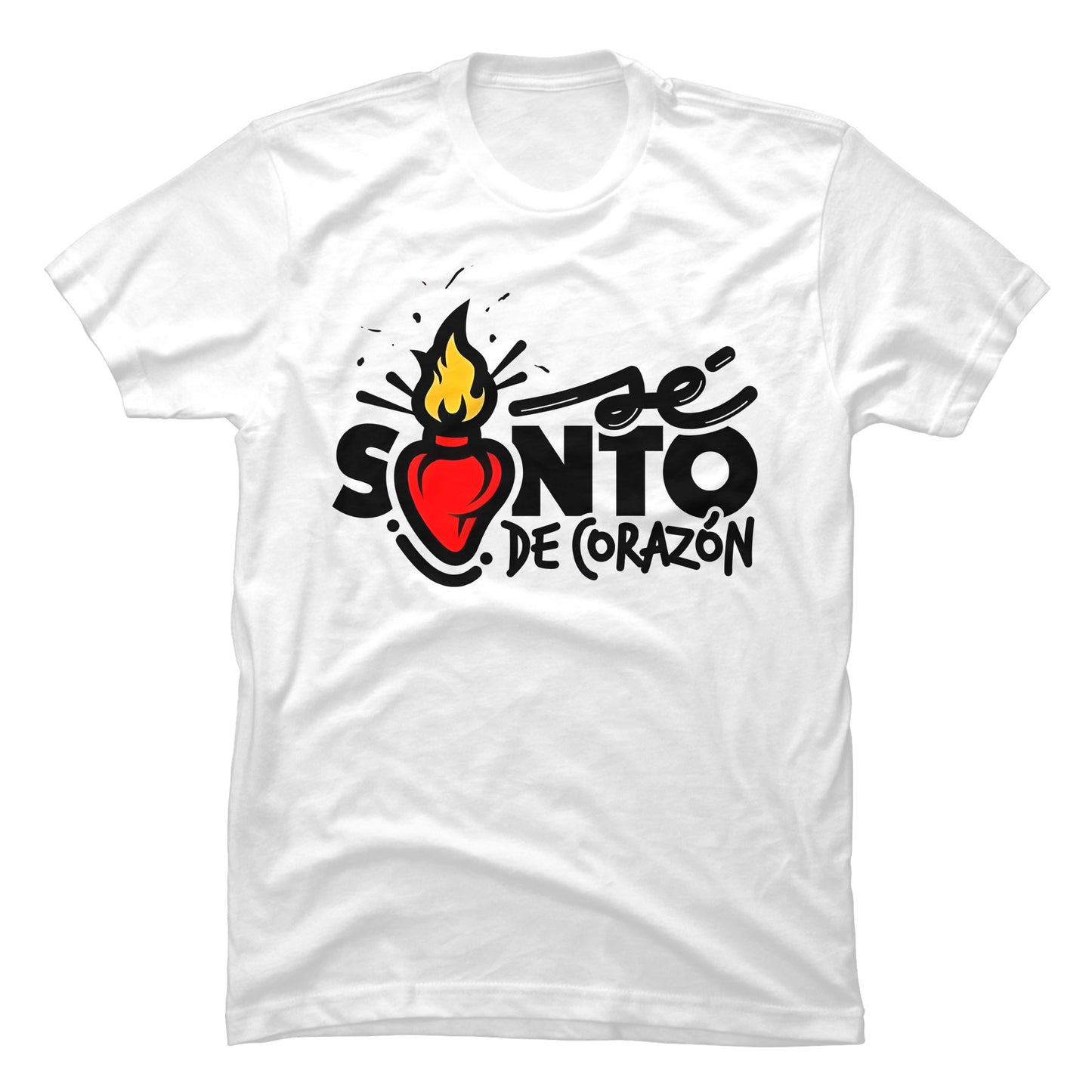 Camiseta Cristiana Sé Santo de Corazón