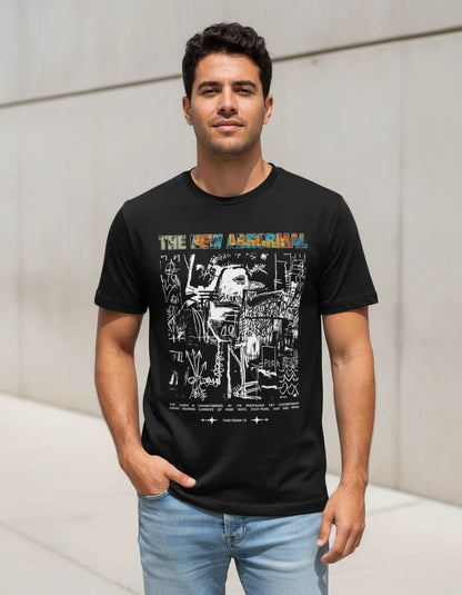 Modelo luciendo la Camiseta Rock Banda The Strokes The New Abnormal en un outfit urbano streetwear.
