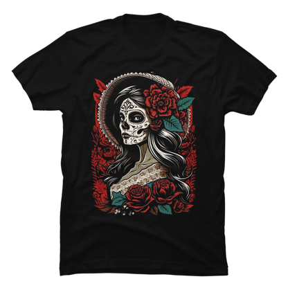 Camiseta Catrina Las Rosas