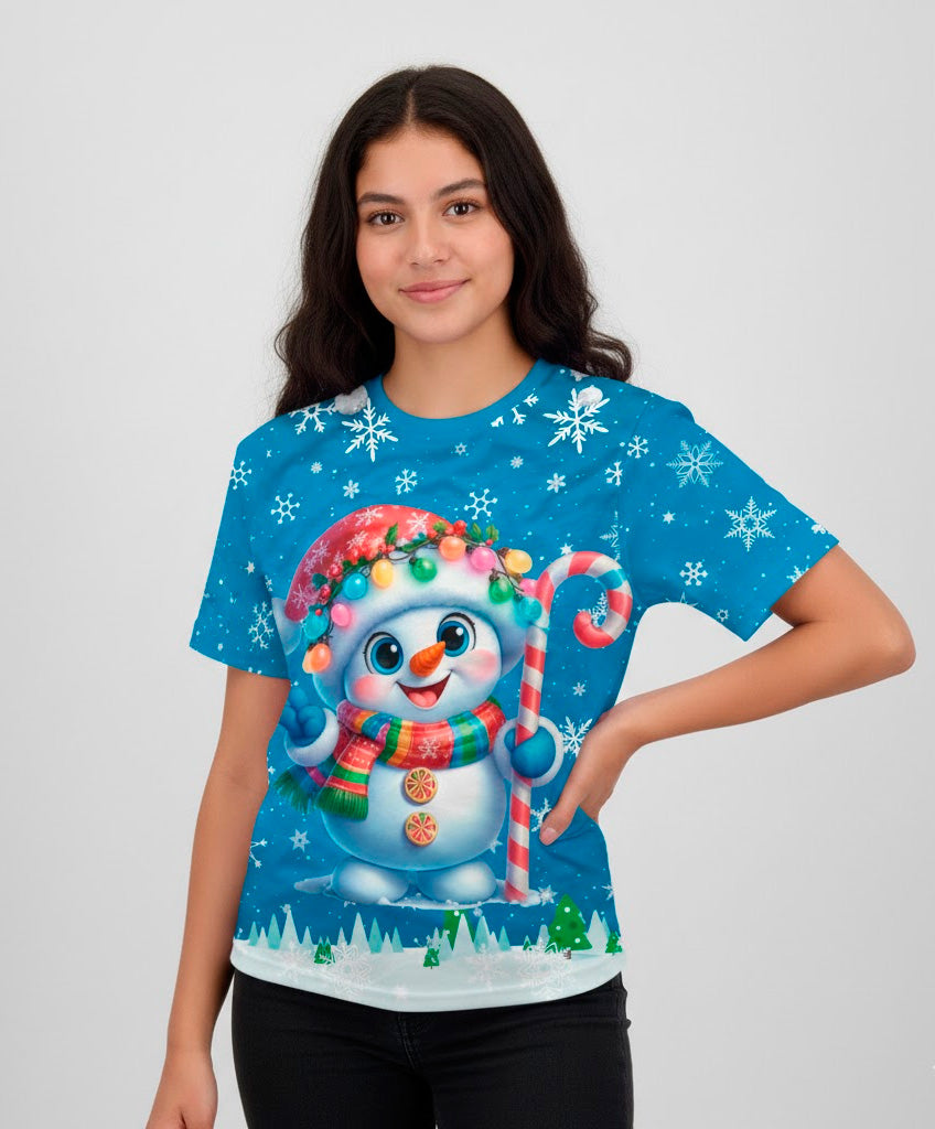 Camiseta Navidad Muñeco de Nieve