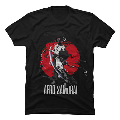 Camiseta Afro Samurai Anime Moon Red