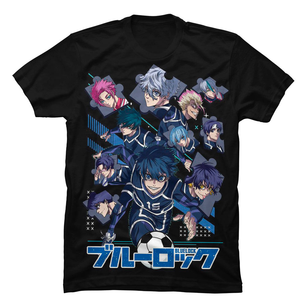Camiseta Blue Lock Jugadores en Tela Piel de Durazno 180grs con diseño del anime de fútbol.
