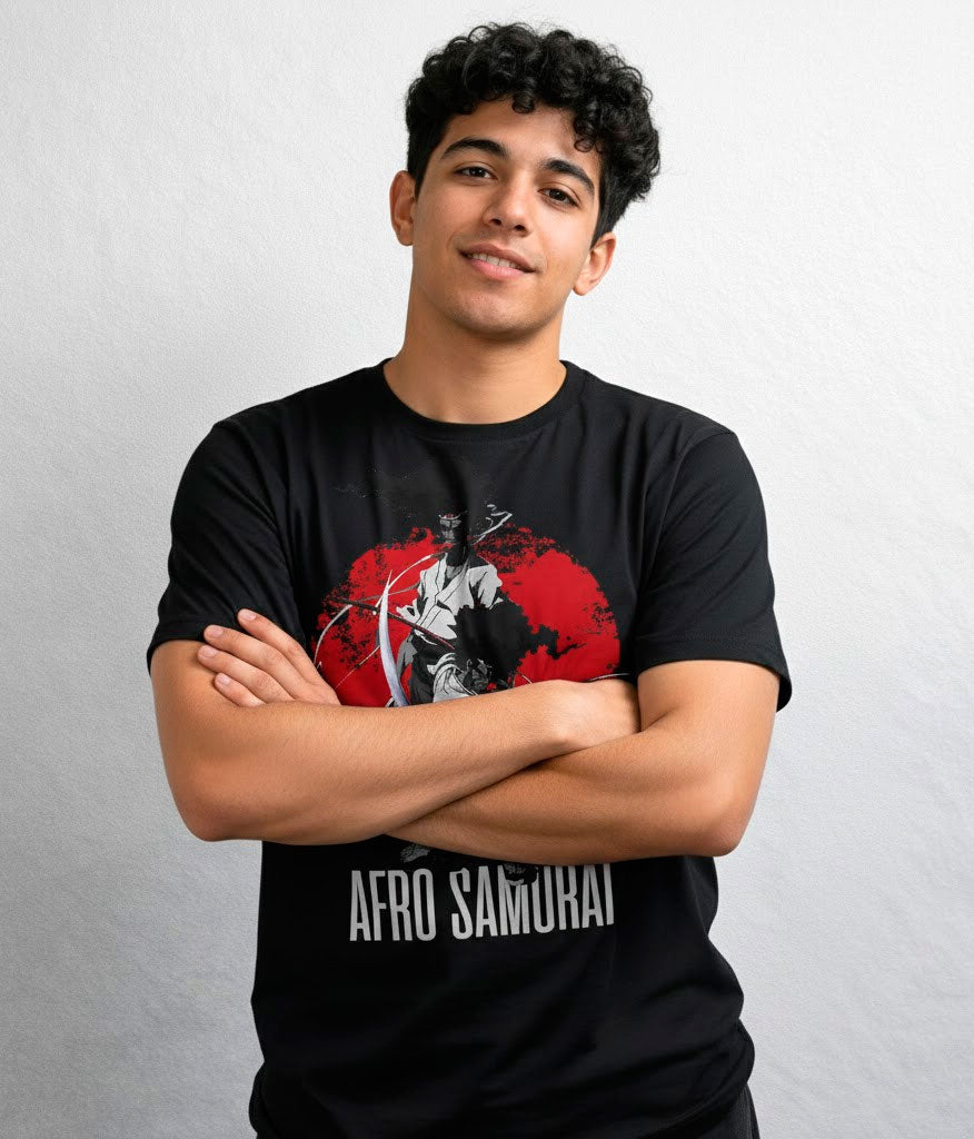 Camiseta Afro Samurai Anime Moon Red