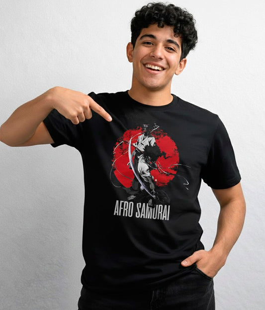 Camiseta Afro Samurai Anime Moon Red