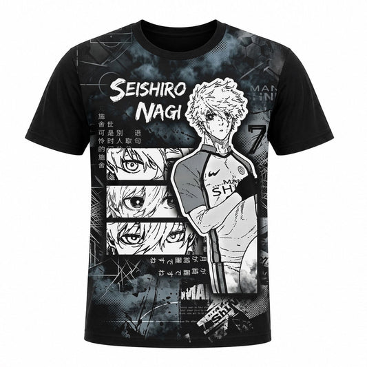 Camiseta en Tela Piel de Durazno 180grs con ilustración de la Camiseta Seishiro Nagi.