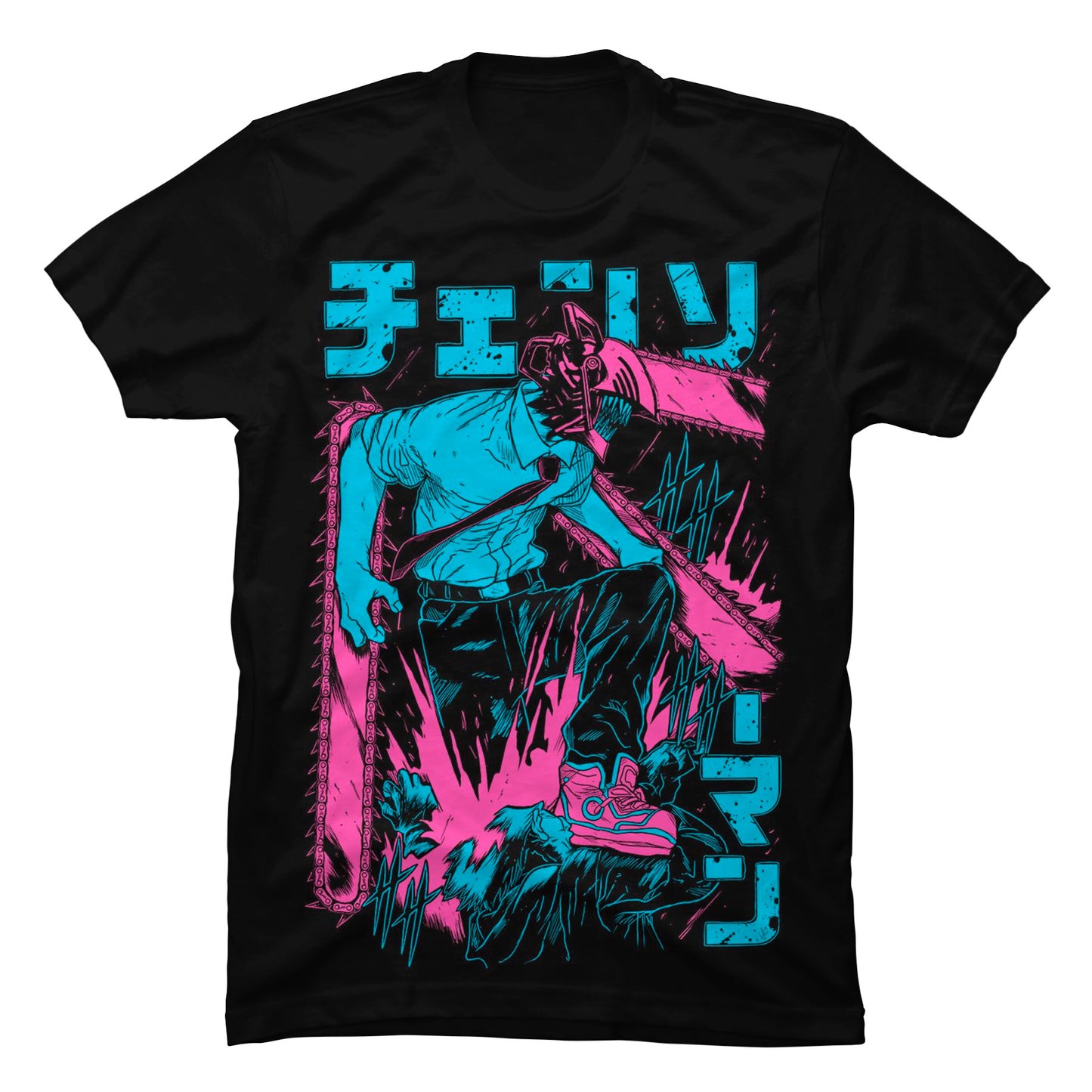 Camiseta Chainsaw Man Neon