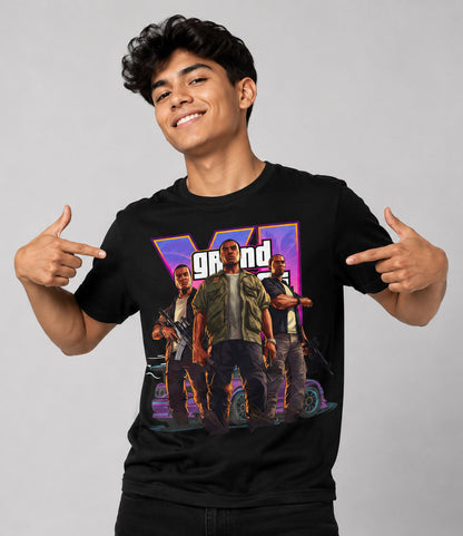 Camiseta GTA VI Michael Trevor Franklin