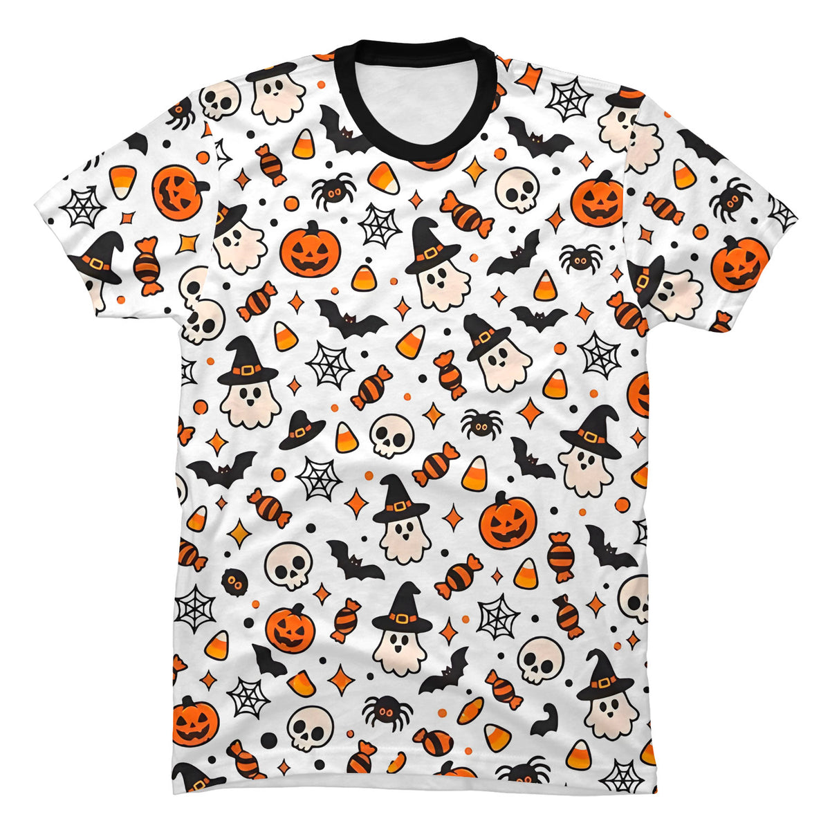 Camiseta en Tela Premium de 180grs con ilustración de la Camiseta Halloween Fantasmitas.