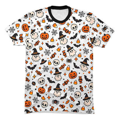 Camiseta en Tela Premium de 180grs con ilustración de la Camiseta Halloween Fantasmitas.