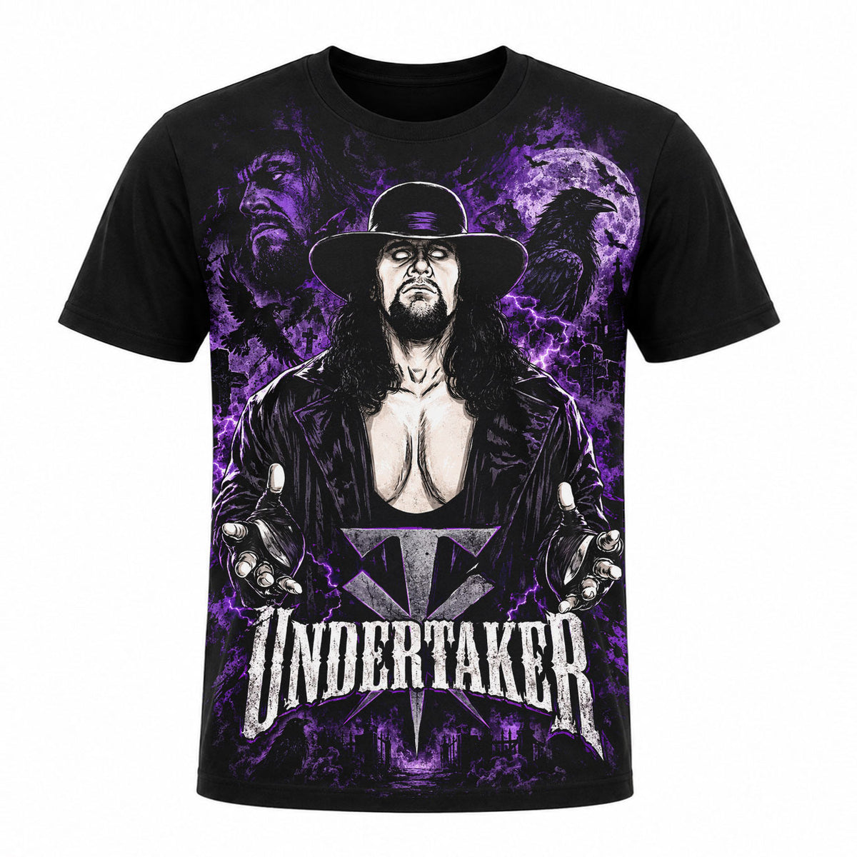Camiseta en Tela Premium de 180grs con ilustración de la Camiseta The Undertaker Lucha Libre.