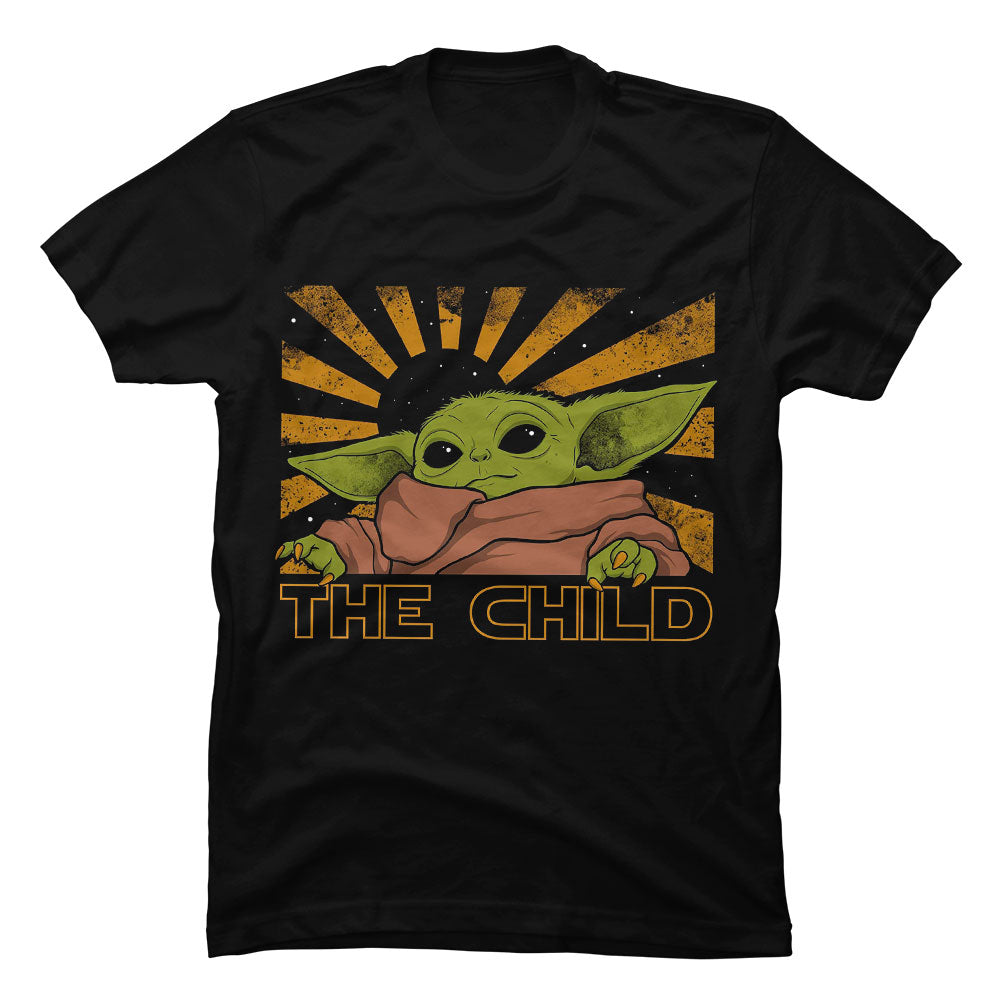 Camiseta premium con estampado central grande y tierno de Baby Yoda (Grogu) de Star Wars