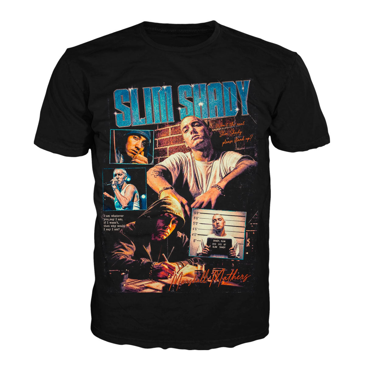 Camiseta en Tela Premium de 180grs con ilustración de la Camiseta Eminem Slim Shady.