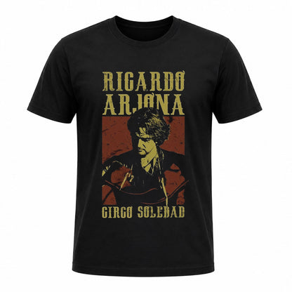 Camiseta en Tela Premium de 180grs con ilustración de la Camiseta Ricardo Arjona Circo Soledad.