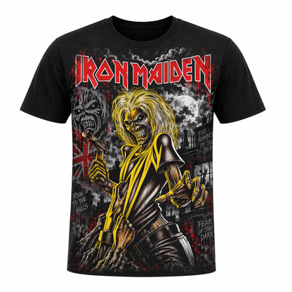 Camiseta en Tela Premium de 180grs con ilustración de la Camiseta Rock Iron Maiden Killers.