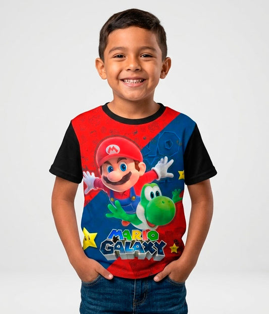 Camiseta Super Mario Galaxy y Yoshi