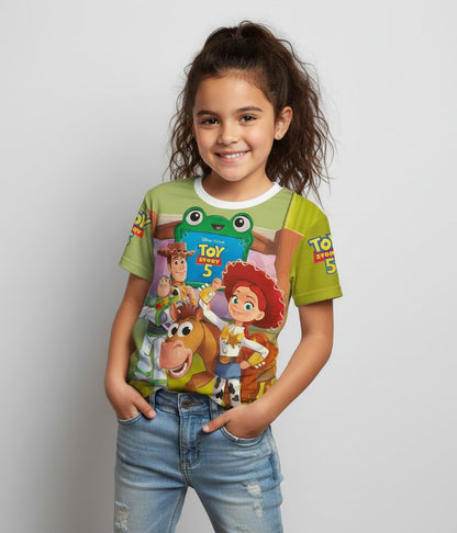 Camiseta blanca de algodón con ilustración de Jessie la Vaquerita de la película Toy Story 5 en alta definición