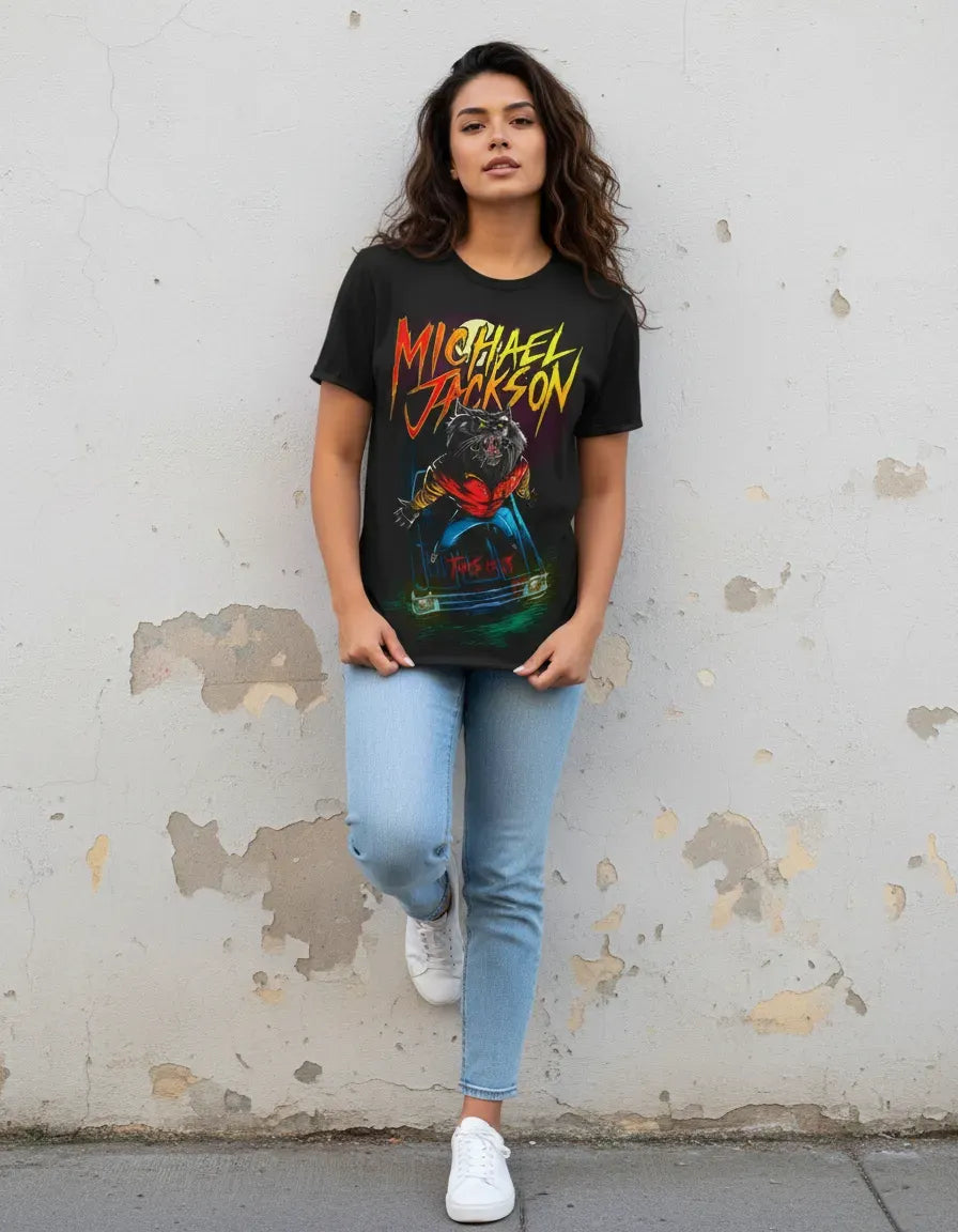 Camiseta Michael Jackson Thriller Lobo