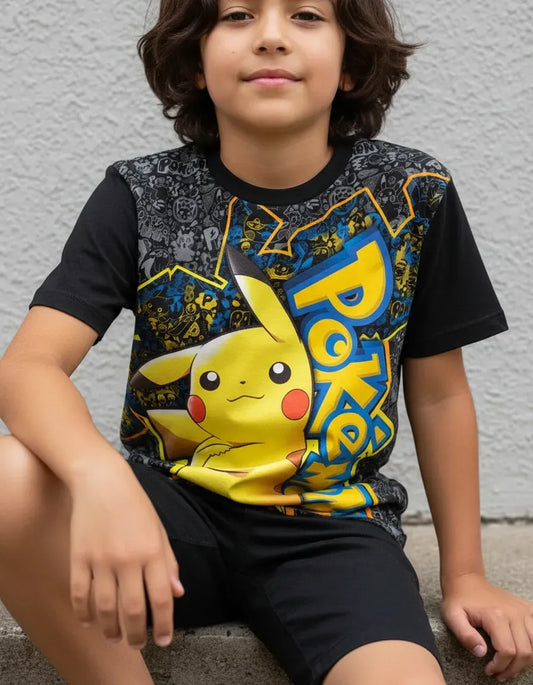 Camiseta Pikachu Black
