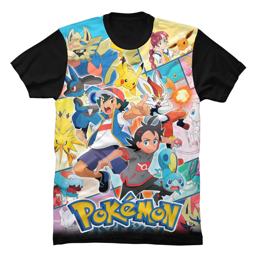 Camiseta estampada con el diseño de la serie Pokémon Viajes en alta definición para niños y adultos