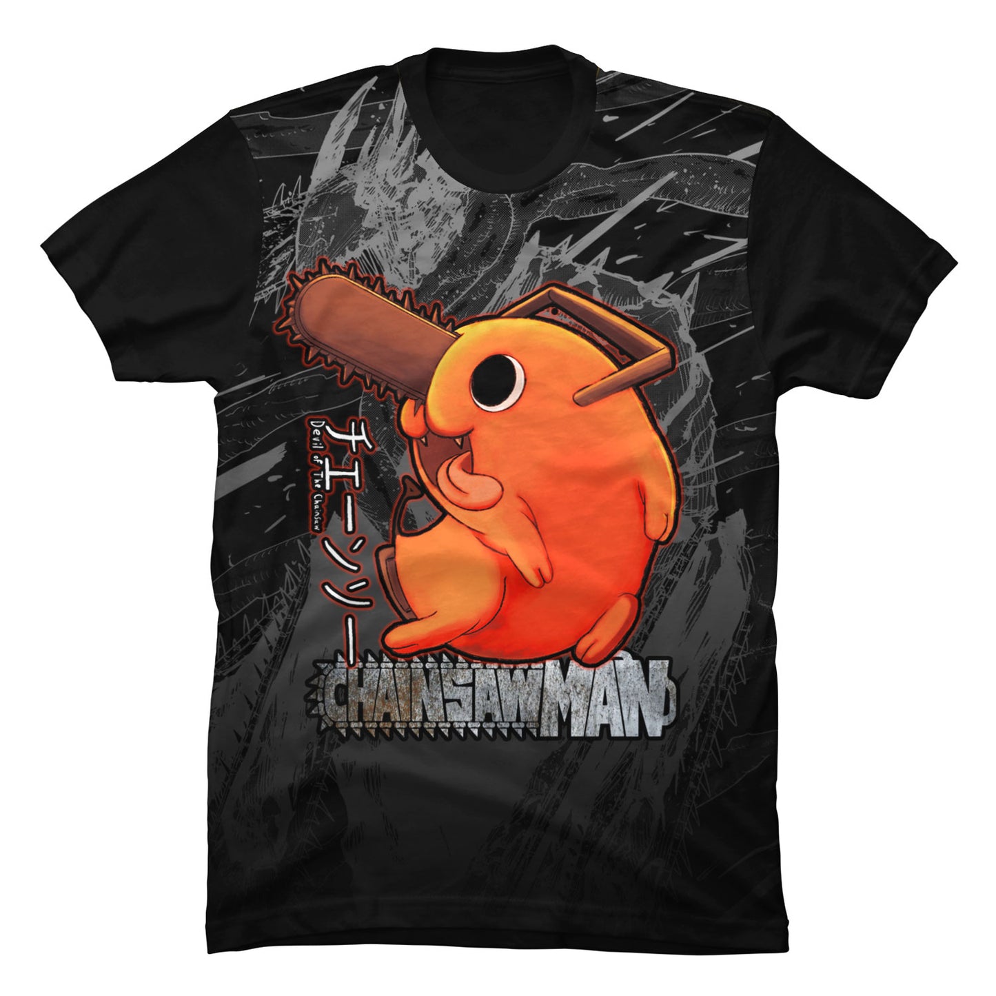 Camiseta Chainsaw Man Pochita Gris