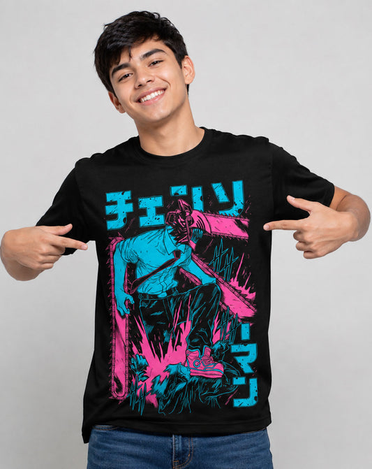 Camiseta Chainsaw Man Neon