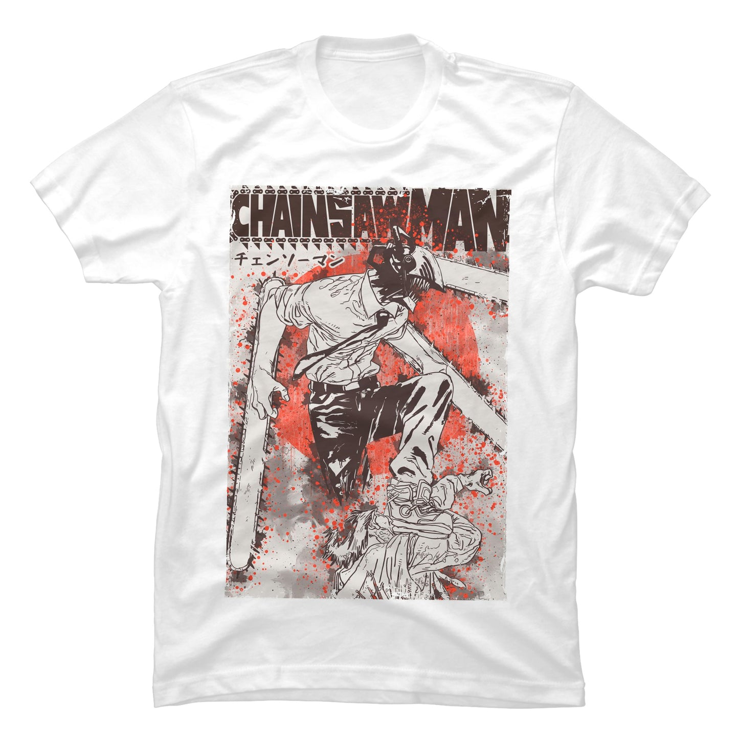 Camiseta Chainsaw Man Denji Semitono
