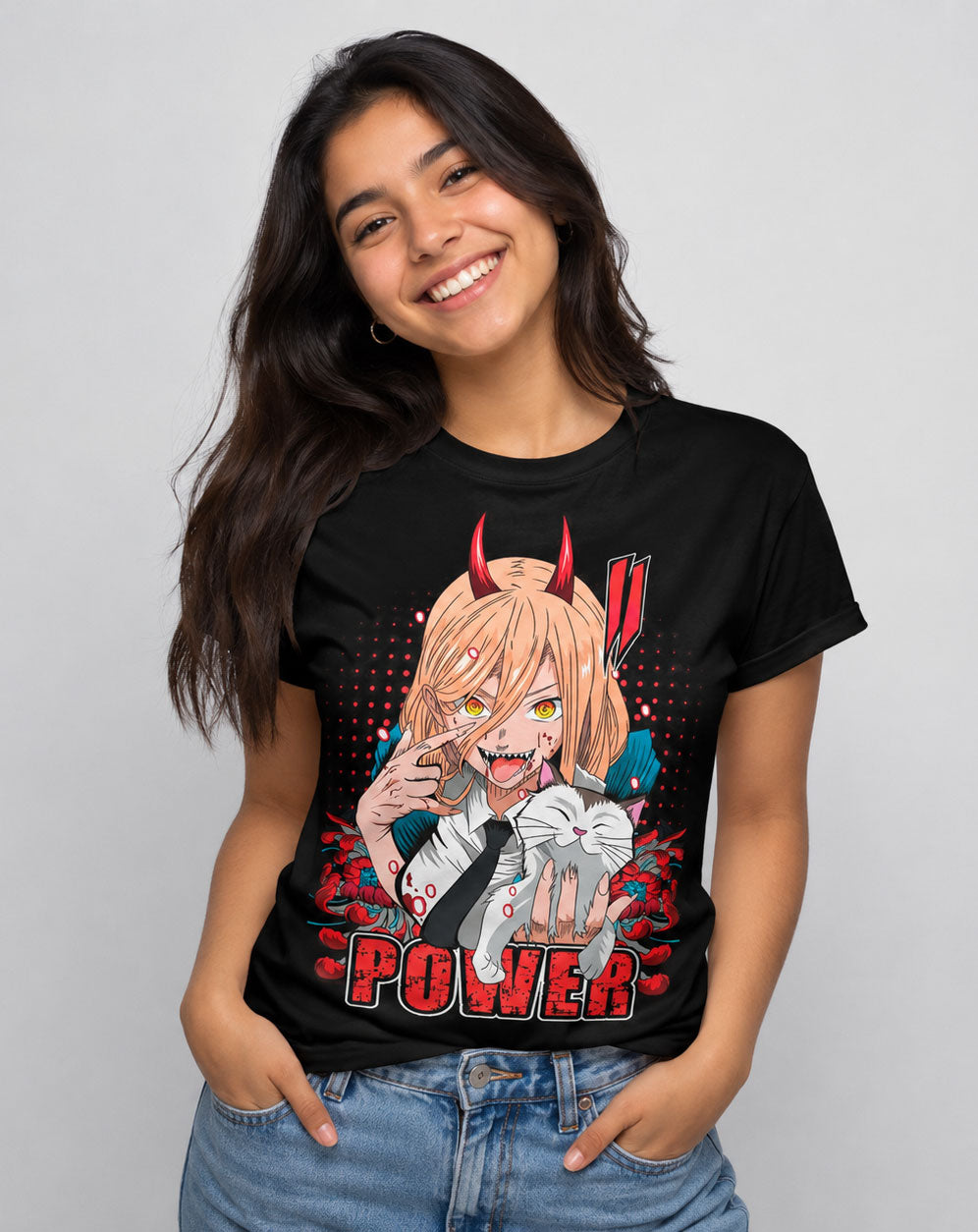 Camiseta Chainsaw Man Power Nyako
