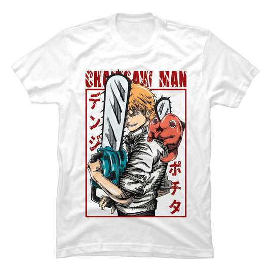 Camiseta Chainsaw Man Denji y Pochita