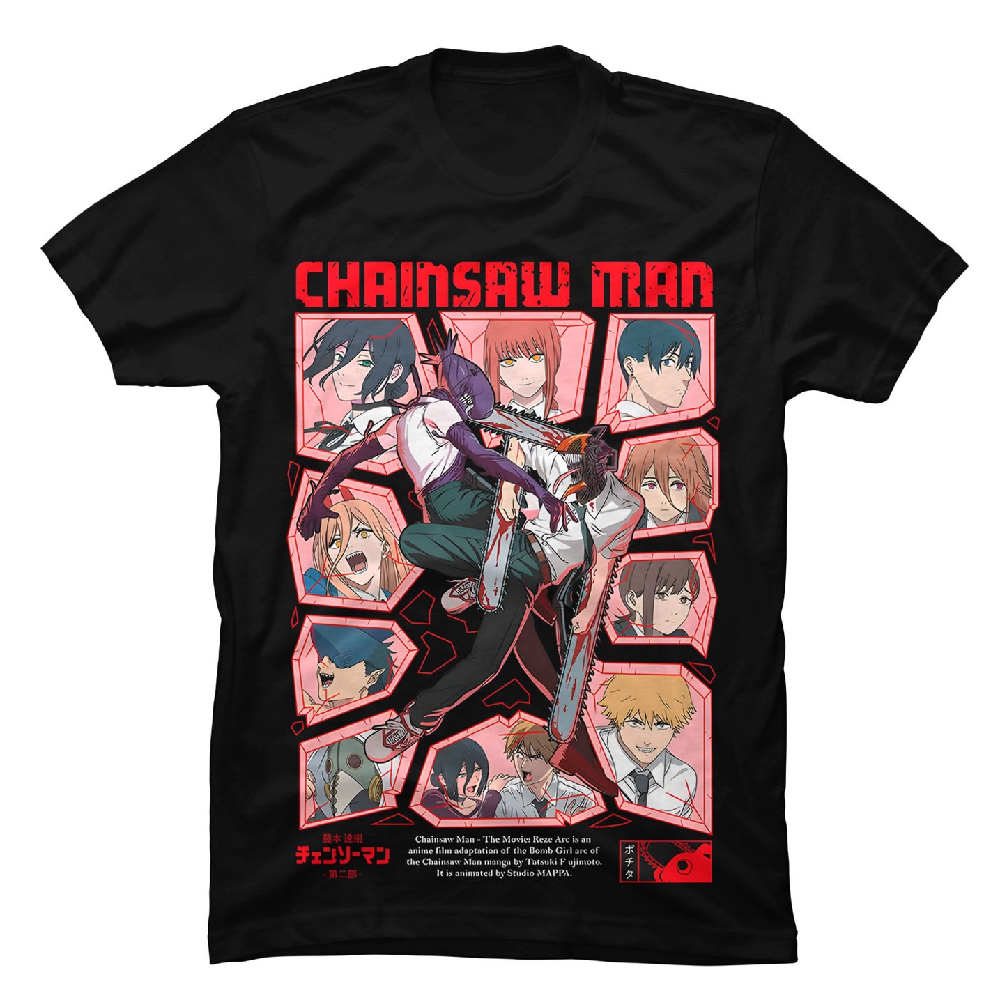 Camiseta Chainsaw Man Personajes
