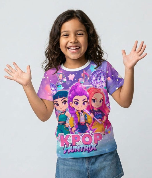 Camiseta Las Guerreras K-pop Demon Huntrix Niñas