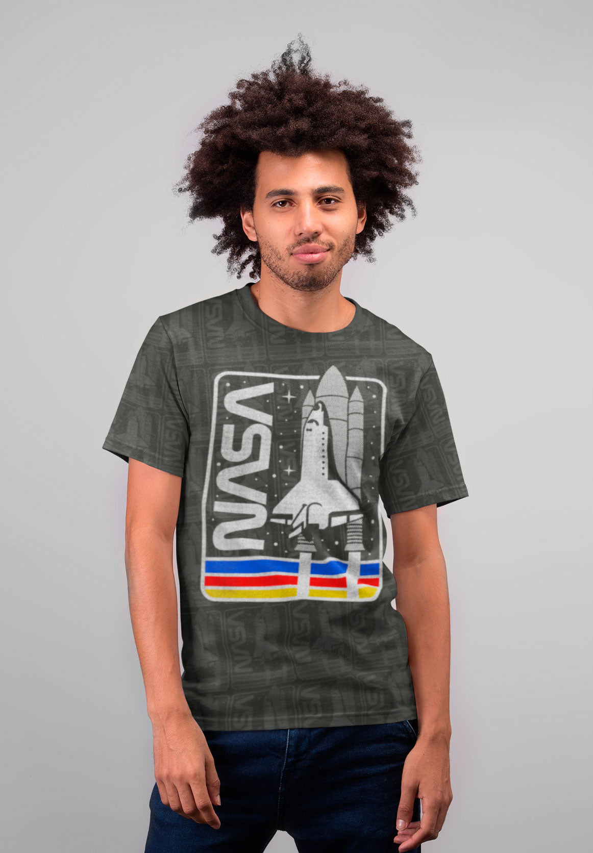Camiseta Transbordador Espacial NASA Gris